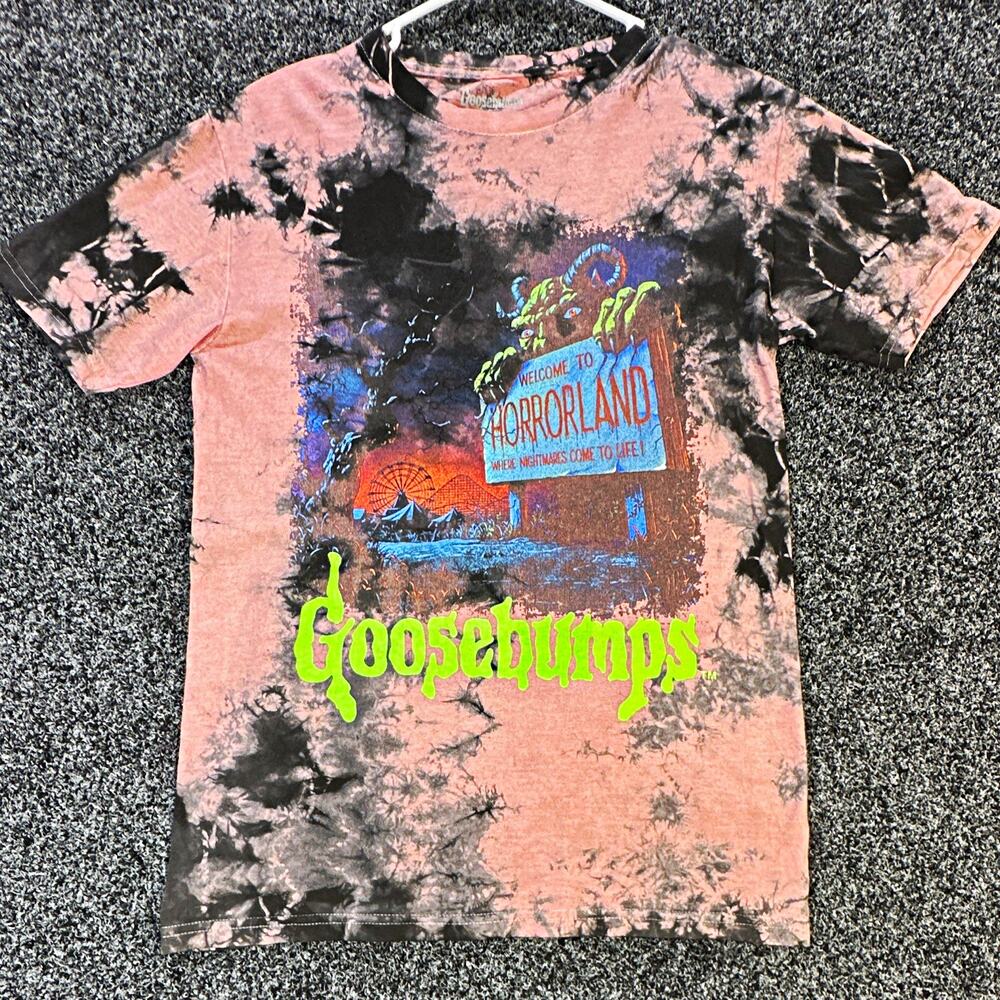 Goosebumps Horrorland Welcome to Horrorland Tie-Dye Graphic Tee Men's S